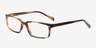 Hugo Brown AcetateEyeglass Frames from EyeBuyDirect, Angle View