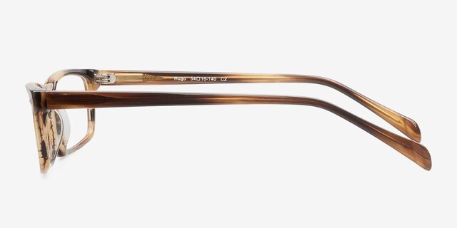 Hugo Brown AcetateEyeglass Frames from EyeBuyDirect, Side View