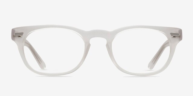 Cherry Blossom White & Clear AcetateEyeglass Frames from EyeBuyDirect, Front View