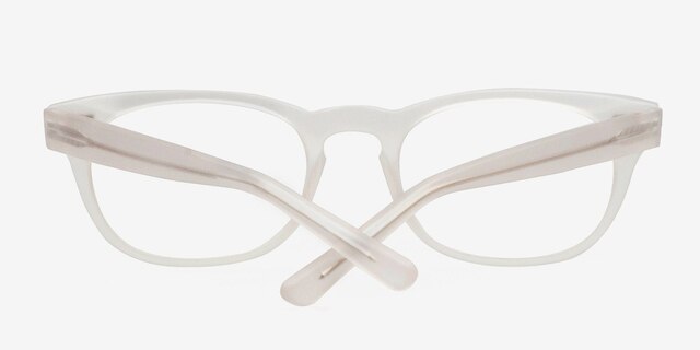 Cherry Blossom White & Clear AcetateEyeglass Frames from EyeBuyDirect, Closed View