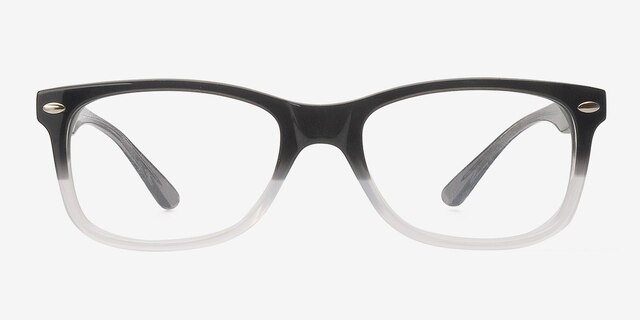 Novorzhev Gris AcétateMontures de lunettes de vue d'EyeBuyDirect, Vue de Face
