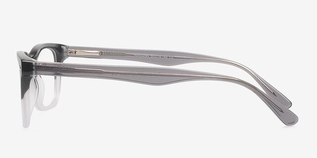 Novorzhev Gris AcétateMontures de lunettes de vue d'EyeBuyDirect, Vue de Côté
