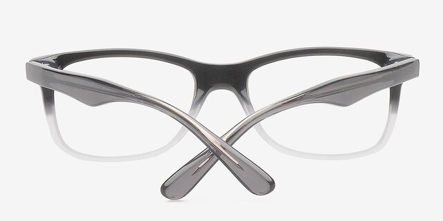 Novorzhev Gris AcétateMontures de lunettes de vue d'EyeBuyDirect, Vue Rapprochée