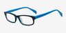 Starr Black & Blue AcétateMontures de lunettes de vue d'EyeBuyDirect, Vue d'Angle