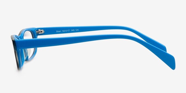 Starr Black & Blue AcétateMontures de lunettes de vue d'EyeBuyDirect, Vue de Côté