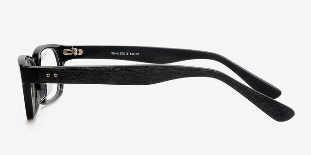 Stevie Black AcetateEyeglass Frames from EyeBuyDirect, Side View