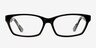 Stevie Black & White AcétateMontures de lunettes de vue d'EyeBuyDirect, Vue de Face
