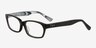 Stevie Black & White AcétateMontures de lunettes de vue d'EyeBuyDirect, Vue d'Angle