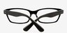 Stevie Black & White AcétateMontures de lunettes de vue d'EyeBuyDirect, Vue Rapprochée