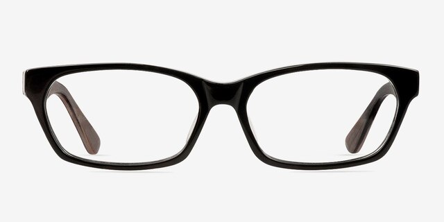 Stevie Black & Coffee AcetateEyeglass Frames from EyeBuyDirect, Front View