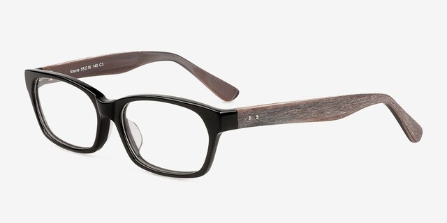 Stevie Black & Coffee AcetateEyeglass Frames from EyeBuyDirect, Angle View