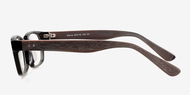 Stevie Black & Coffee AcetateEyeglass Frames from EyeBuyDirect, Side View