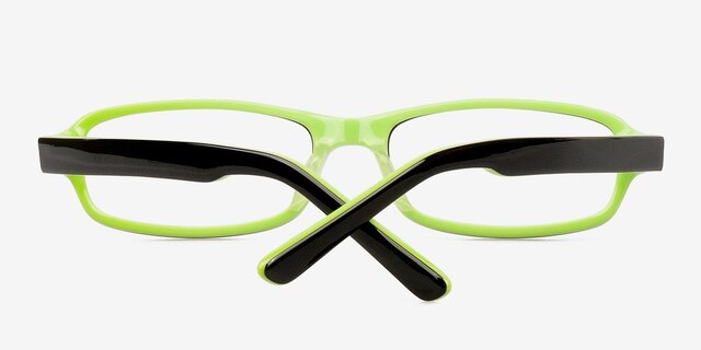 Toni Black & Green AcetateEyeglass Frames from EyeBuyDirect, Closed View