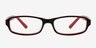 Toni Black & Red AcetateEyeglass Frames from EyeBuyDirect, Front View