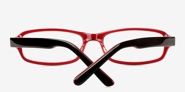 Toni Black & Red AcetateEyeglass Frames from EyeBuyDirect, Closed View