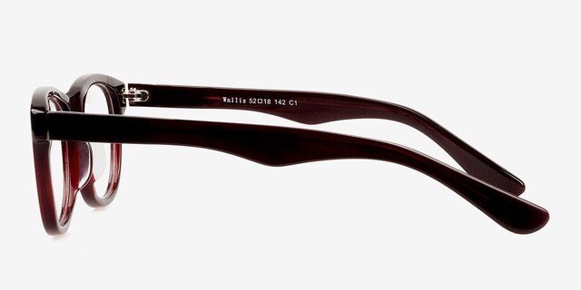 Wallis Burgundy AcetateEyeglass Frames from EyeBuyDirect, Side View