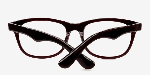 Wallis Burgundy AcetateEyeglass Frames from EyeBuyDirect, Closed View