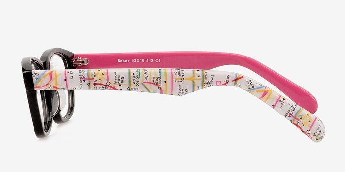 Baker Black/Pink Acétate Montures de lunettes de vue d'EyeBuyDirect