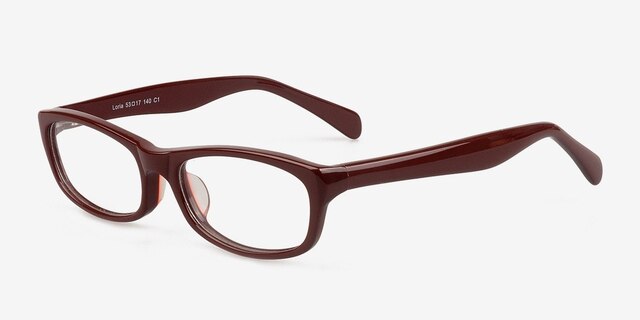 Loria Coffee AcetateEyeglass Frames from EyeBuyDirect, Angle View