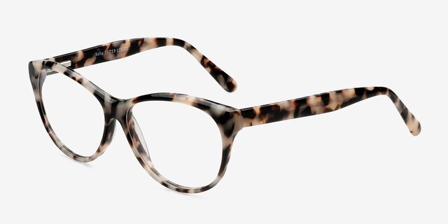 Sofia Ivory & Tortoise AcetateEyeglass Frames from EyeBuyDirect, Angle View