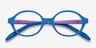 Theo Blue & Purple PlasticEyeglass Frames from EyeBuyDirect, Closed View
