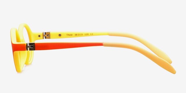 Theo Orange & Yellow PlasticEyeglass Frames from EyeBuyDirect, Side View