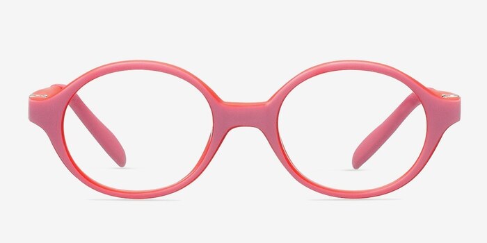 Theo Pink/Red Plastic Eyeglass Frames from EyeBuyDirect