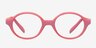 Theo Pink & Red PlasticEyeglass Frames from EyeBuyDirect, Front View