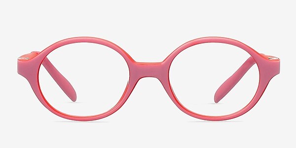 Theo Pink/Red Plastic Eyeglass Frames