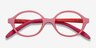Theo Pink & Red PlasticEyeglass Frames from EyeBuyDirect, Closed View