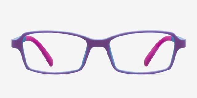 Ricki Purple & Blue PlasticEyeglass Frames from EyeBuyDirect, Front View