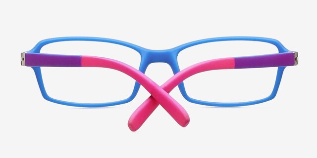 Ricki Purple & Blue PlasticEyeglass Frames from EyeBuyDirect, Closed View