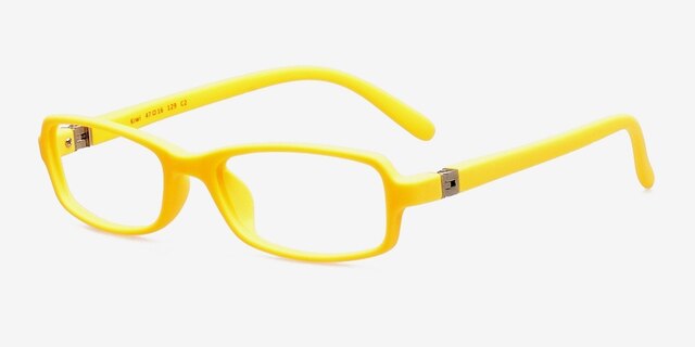 Kiwi Yellow PlasticEyeglass Frames from EyeBuyDirect, Angle View