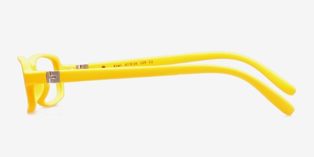 Kiwi Yellow PlasticEyeglass Frames from EyeBuyDirect, Side View