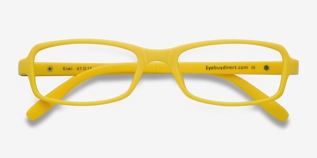 Kiwi Yellow PlasticEyeglass Frames from EyeBuyDirect, Closed View