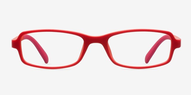 Kiwi Rouge PlastiqueMontures de lunettes de vue d'EyeBuyDirect, Vue de Face
