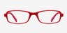 Kiwi Rouge PlastiqueMontures de lunettes de vue d'EyeBuyDirect, Vue de Face