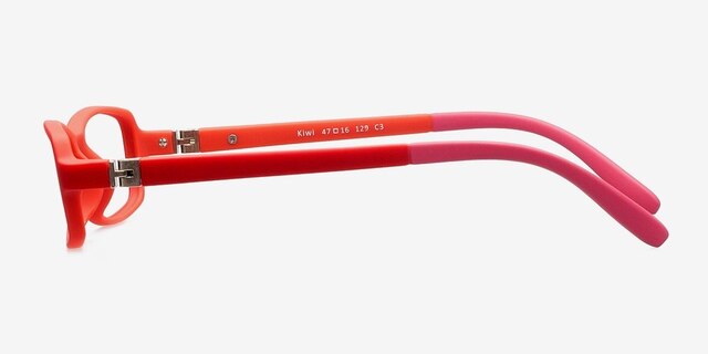 Kiwi Rouge PlastiqueMontures de lunettes de vue d'EyeBuyDirect, Vue de Côté