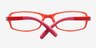 Kiwi Rouge PlastiqueMontures de lunettes de vue d'EyeBuyDirect, Vue Rapprochée