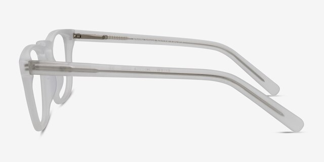 Rhode Island Matte Clear AcetateEyeglass Frames from EyeBuyDirect, Side View