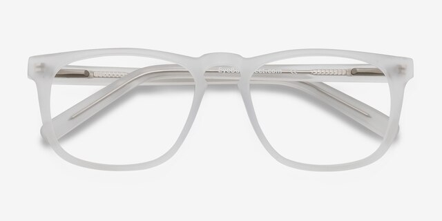 Rhode Island Matte Clear AcetateEyeglass Frames from EyeBuyDirect, Closed View