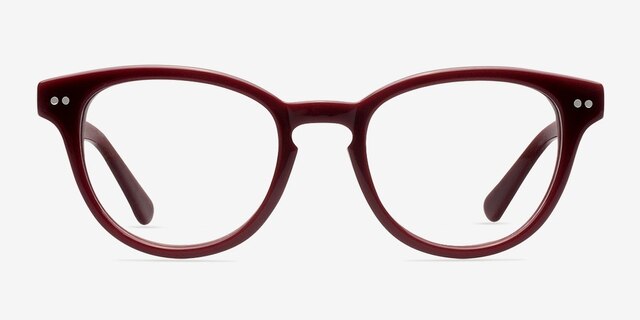 Soho Burgundy AcetateEyeglass Frames from EyeBuyDirect, Front View