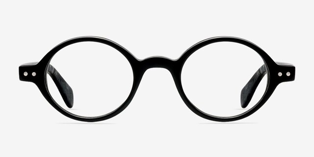Little Muse Black AcetateEyeglass Frames from EyeBuyDirect, Front View