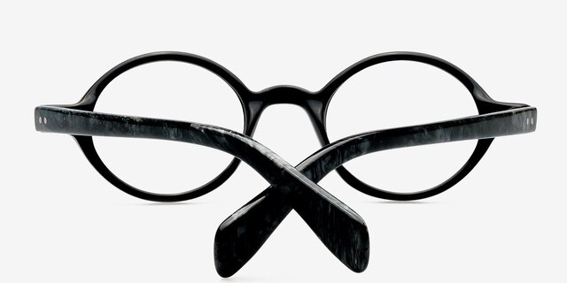 Little Muse Black AcetateEyeglass Frames from EyeBuyDirect, Closed View