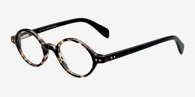 Little Muse Tortoise AcetateEyeglass Frames from EyeBuyDirect, Angle View