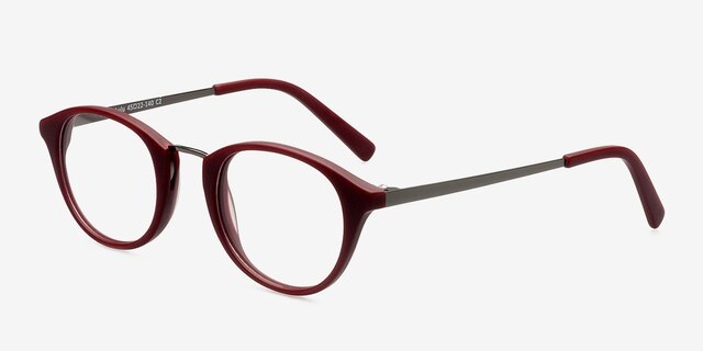 Lulu Burgundy AcetateSunglass Frames from EyeBuyDirect, Angle View