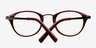 Lulu Burgundy AcetateSunglass Frames from EyeBuyDirect, Closed View