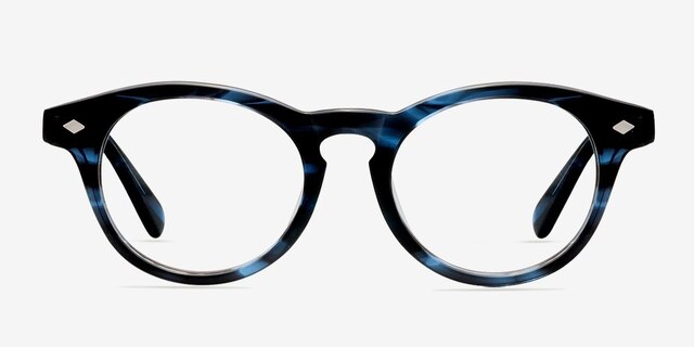 Bavarian Navy AcetateEyeglass Frames from EyeBuyDirect, Front View