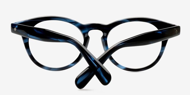Bavarian Navy AcetateEyeglass Frames from EyeBuyDirect, Closed View