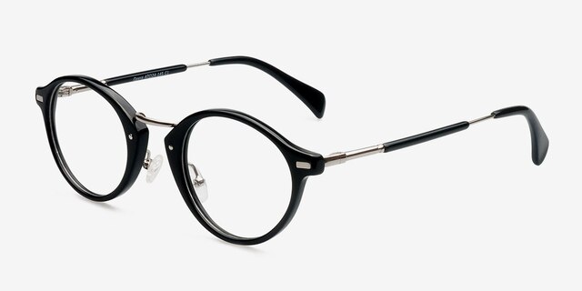 Opera Black AcetateEyeglass Frames from EyeBuyDirect, Angle View